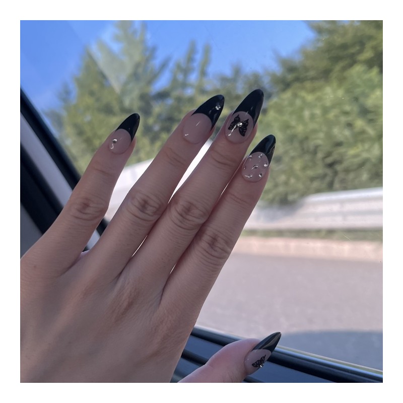 Butterfly Mood Handmade Nail Tips - Coffin Egg / 버터플라이