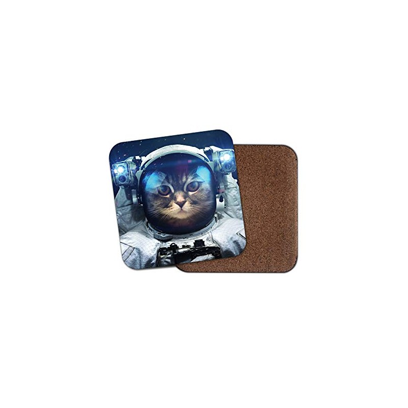 1 x Astronaut Cat Coaster - Kitten Space Funny Joke