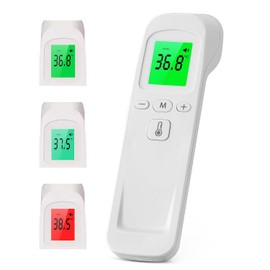 Termometro Digital, Termómetro con Pantalla LCD Retroiluminada de 3 Colores, Modo Dual 2 en 1, Medición Rápida de 1 s, Termometro con Función de Memoria para 32 Conjuntos de Datos Históricos