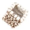 Skull Pen Holder White Resin Makeup Brush Holder Organiser Decoration