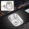 Small RV Sink,Stainless Steel Caravan Camper Sink with Water Pipe,