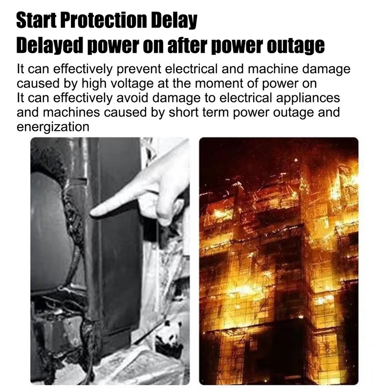 Over Under Voltage Protector 80A 3 Phase Auto Reset Voltage