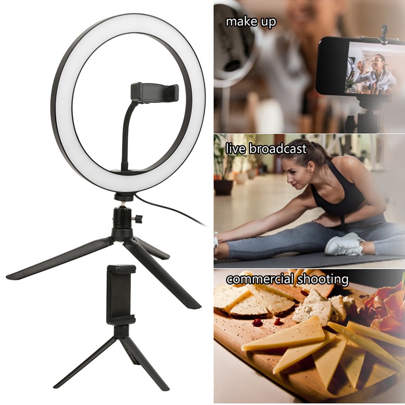 26cm/10in Ring Light LED Live Lamp Fill Light Dimmable USB