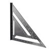 Triangle Ruler Black Right Angle Ruler Inch Metric Aluminum Alloy