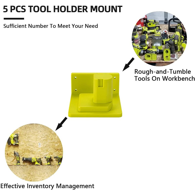 5 Packs Tool Holder Dock Mount for Ryobi 18V Drill