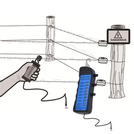 CHICIRIS Probador de Voltaje de Cerca Eléctrica, Medidor de Voltaje de Cerca Eléctrica Digital de 12KV con Luz Indicadora de Neón, 2000V‑12000V