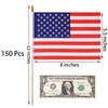 Zoblise Small American Flags on Stick: 150 Pcs 5.5x8 Inches