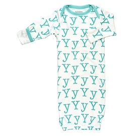 Babysoy Unisex Baby Organic Alphabet Gown Sleepsack Bundlers (00-03 Months, Y)