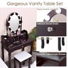 CHARMAID Vanity Set with Lighted Oval Mirror, Makeup Dressing Table