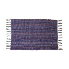 MystiqueDecors Purple 2x3' Door Mat Rug for Indoor (Set of 2) Cotton Area Rugs for Home Entrance Kitchen Bathroom - Reversible Absorbent Machine Washable