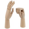 JEUIHAU 2 PCS 12 Inches Wooden Hand Model, Left and