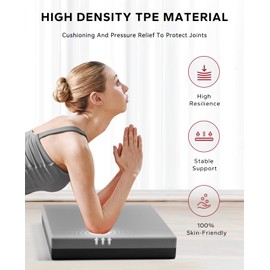 HAPBEAR Exercise Balance Pad - 15"x12" Non-Slip Textured Bottom Stability Training Mat - 2.4" Thick Soft Cushioned Foam for Physical Therapy, Core Training & Home Workouts