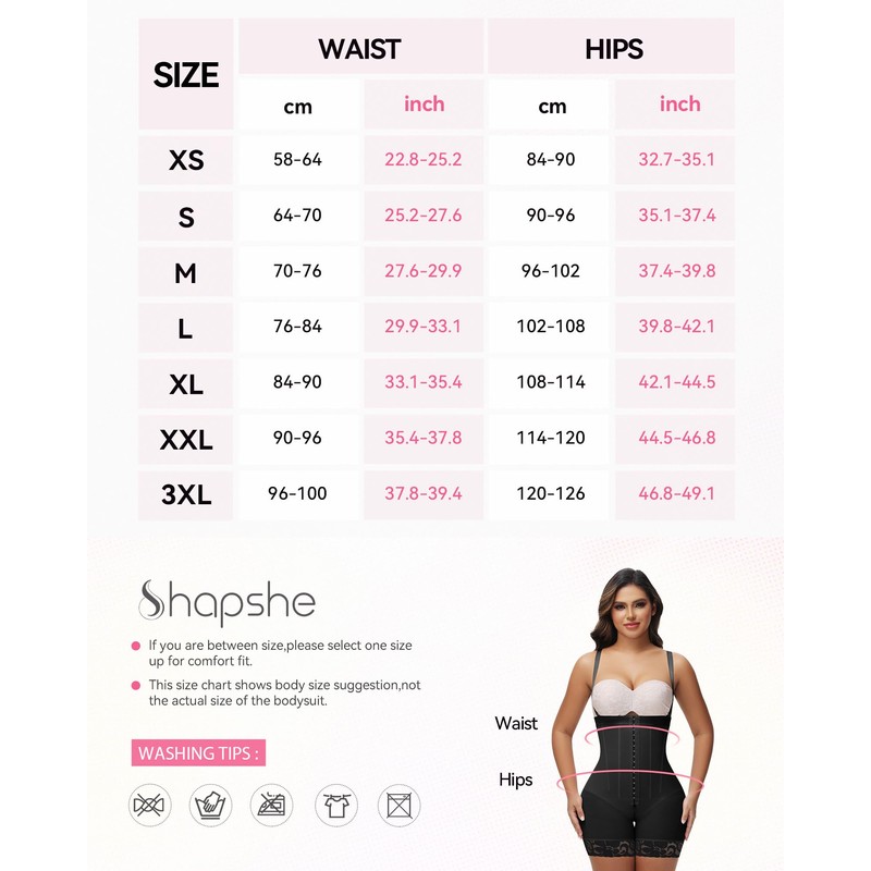 SHAPSHE Fajas Colombianas Moldeadoras de Cintura y Abdomen Post Surgery