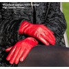 Women's Leather Gloves, Extra Soft and Warm Ladies Waterproof Gloves
