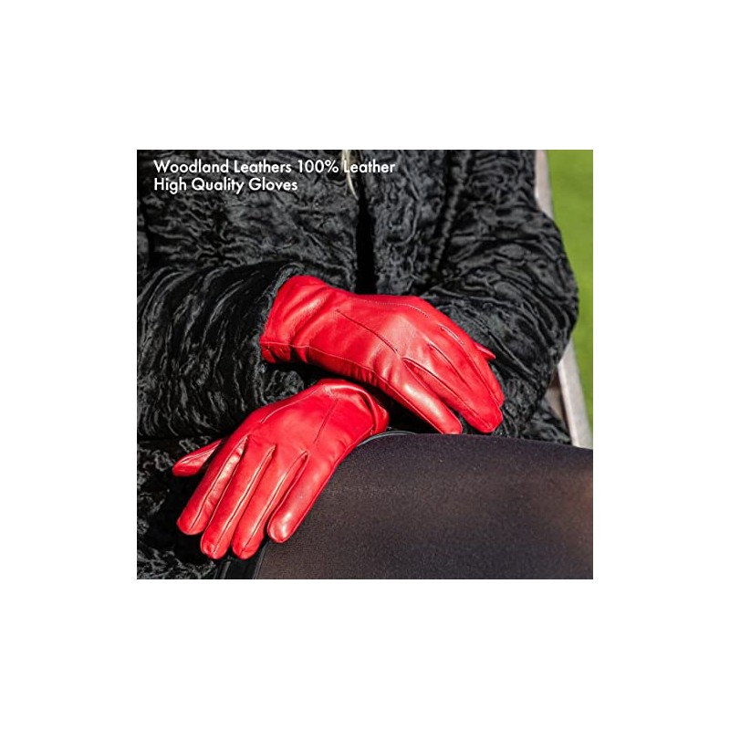 Women's Leather Gloves, Extra Soft and Warm Ladies Waterproof Gloves