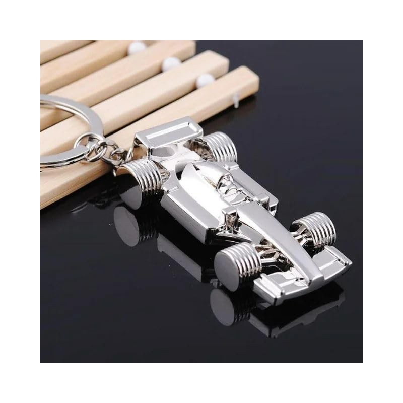 Seadiquiet Silver Novelty F1 Formula 1 Racing Car Charm Keyring