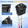10 Pack 12V Round Rocker Switch SPST 20mm Mini Toggle