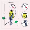 Lolitarcrafts Goldfinch Stained Glass Window Hangings Bird Suncathers for Window