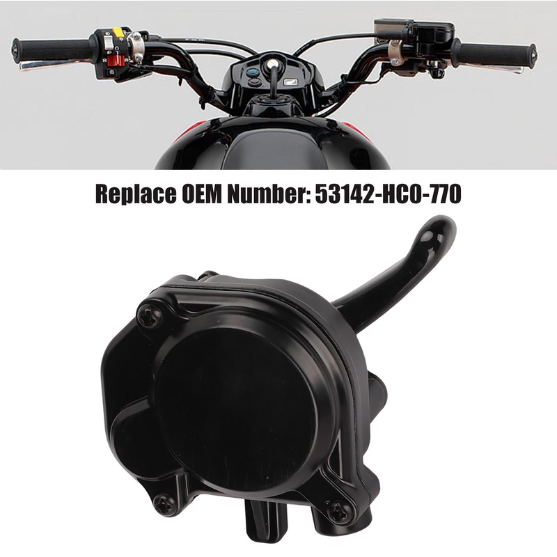 Thumb Throttle Lever Assembly 53142‑HC0‑770 Black Aluminium Alloy Replacement for