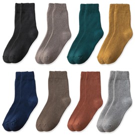 TYXHXTF 8 Pairs Socks Womens, Women Thermal Wool Socks, Thermal Socks, Fluffy Socks Thick Warm Bed Sock, Ladies Socks, Bed Socks, Warm Bed Socks for Women Gifts