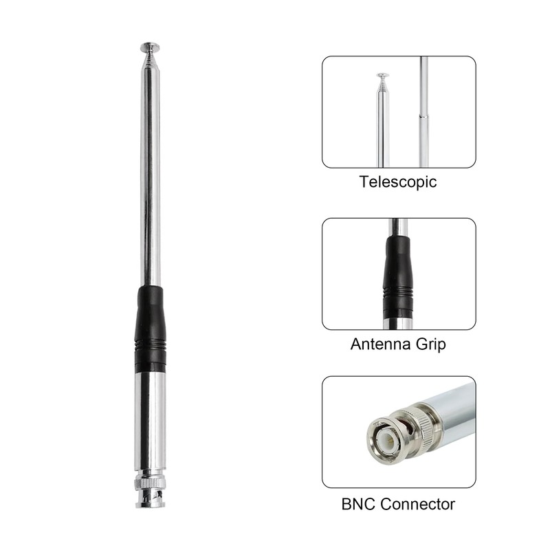 Telescopic 27Mhz CB Antenna 9-51 inches BNC Male Antenna Rod