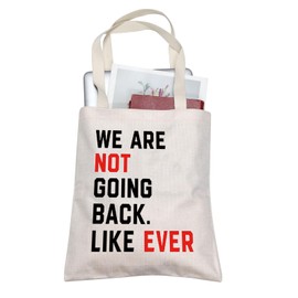 TOBGBE We Are Not Going Back Quote Tote Bag Empowered Women Gifts Vote For Madam Presidential Election (Not Going Back CA)