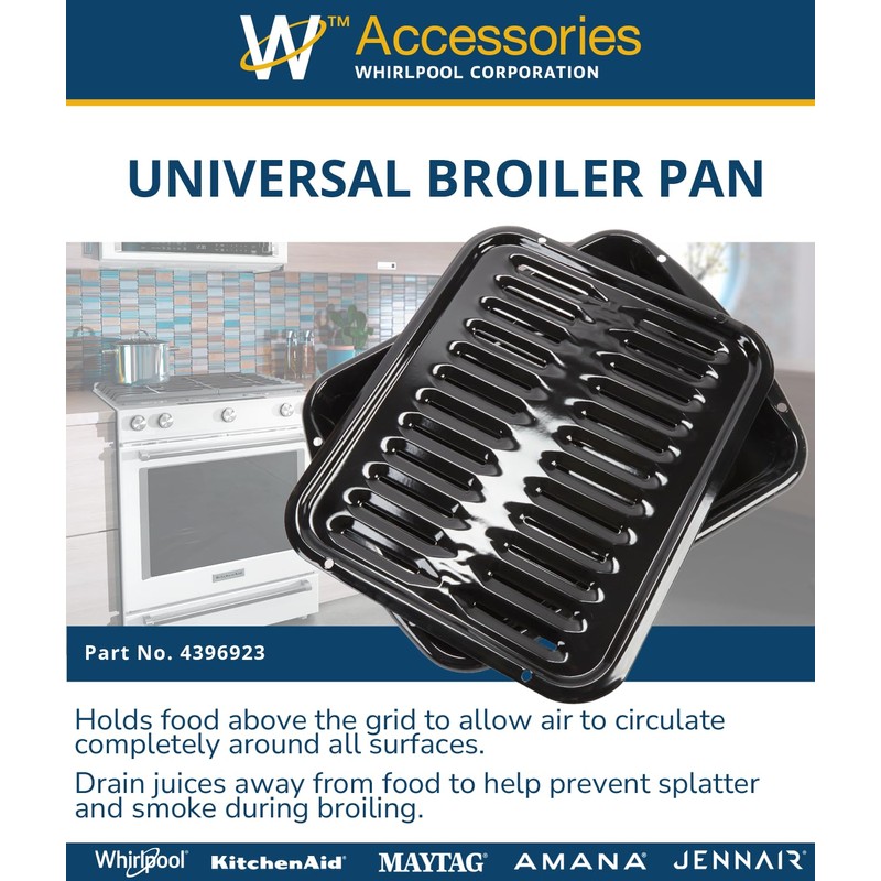 Whirlpool 4396923 Genuine OEM Premium Broiler Pan