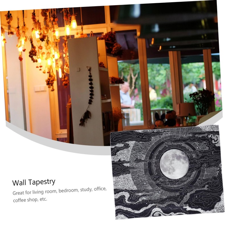 Ciieeo 1Set Black Wall Tapestry Elegant Hanging Carpet for Party