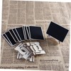 Angoily 15pcs Mini Chalkboard Signs with Narrow Wood Trim Erasable