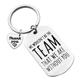 Boss Gift Appreciation Keychain for Coach We Wouldn't be The Team Without You Keyring Thank You Gift for Team Leader Supervisor Birthday Retirement Gift for Soccer Baseball Swimming Coach Leader