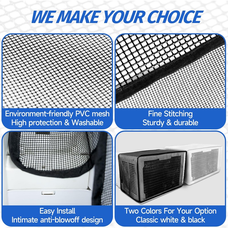 TAKTOPEAK Window AC Mesh Cover 20" W x 12.2" D