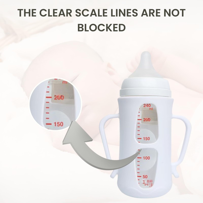 2 Pack Silicone Sleeves Compatible with Pigeon Bottles for 5.4oz,
