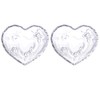 Gaolinci Cuenco de cristal en relieve en forma de corazón,