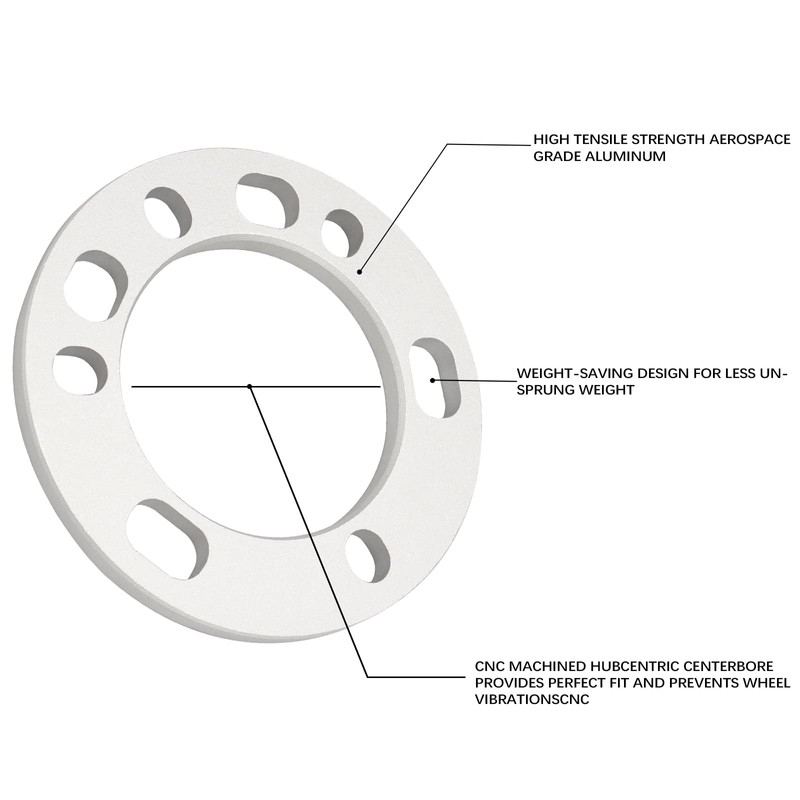 IRONTEK 12mm(1/2") Wheel Spacers (Hub Bore 108mm) Fit 5x5.5, 5x139.7mm,