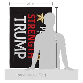 Peace Through Strength Trump Flag Black Wall Decor For Home Room Tapestry MAGA Garden Poster Rally Shooting 2024 Patio Banner Yard Sign Outdoor House Patriotic Decorations Republican Gift Made In USA