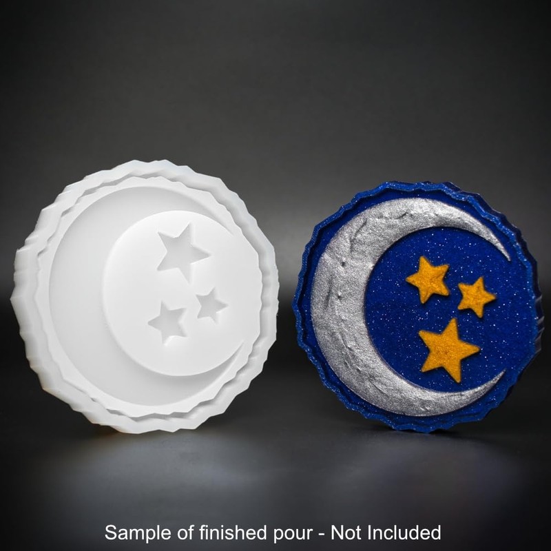 Moon and Stars Coaster Silicone Mold