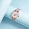 WOCCI 12mm Elegant Leather Watch Strap for Ladies with Rose