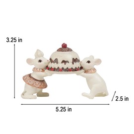 Braxio Decoraciones de Navidad para decoración del hogar – Bonito mouse de Navidad de resina para mujer, mesa de centro, computadora, decoración de Navidad, 5.5 x 2.5 x 3.5 pulgadas