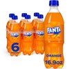 Fanta Orange Soda Soft Drink, 16.9 fl oz Bottles, 6