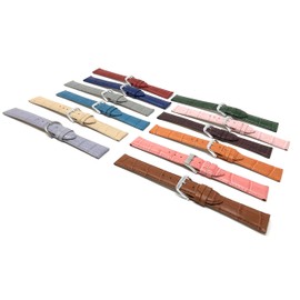 Bandini 20mm Womens Italian Leather Watch Band Strap - Hot Pink - Alligator Pattern