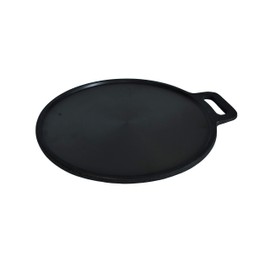 Highkind Cast Iron Dosa Tawa 12 inches Single Handle Pre-Seasoned, Perfect for Cooking on Gas and Electric cooktops