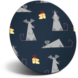 Destination Vinyl ltd Magnet for Refrigerator, Fridge - Cute Mouse & Cheese Pattern for Office, Cabinet and Whiteboard, Magnetic Stickers, 24511