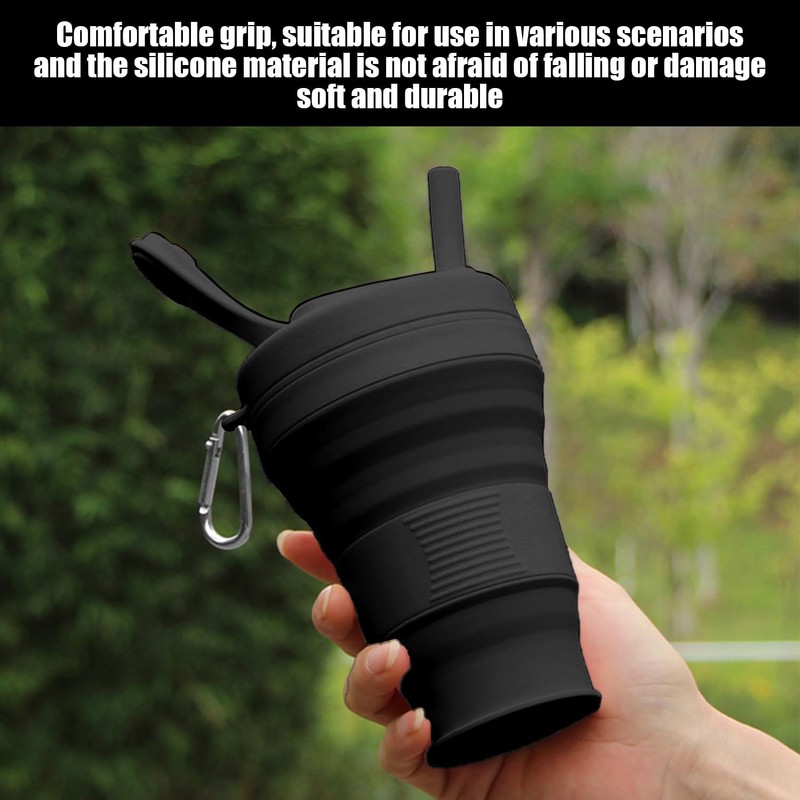 1 x foldable cup, 1 x water bottle lanyard, foldable
