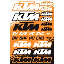 Factory Effex OEM Sticker Sheets Black Orange White KTM SX 22-68530