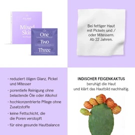 Filabé of Switzerland - Mixed Skin - Face Care for Treatment and Care of Combination Skin - Pack of 28 Applications - Vegan and No Additives - Swiss Made
