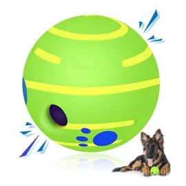 SIKARAAM Dog Balls Giggle Ball for Dogs Squeaky Balls Interactive and Funny Toy for Fatigue Relieve Anxiety Dogs Wobble Wag Giggle Ball Durable Dog Ball For Large, Medium and Small Pet Dogs 5.5"