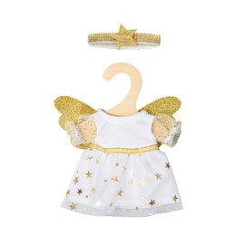Heless 9152 – Dress for Dolls in Guardian Angel Design with Golden Wings and Star Headband, Size 20 - 25 cm