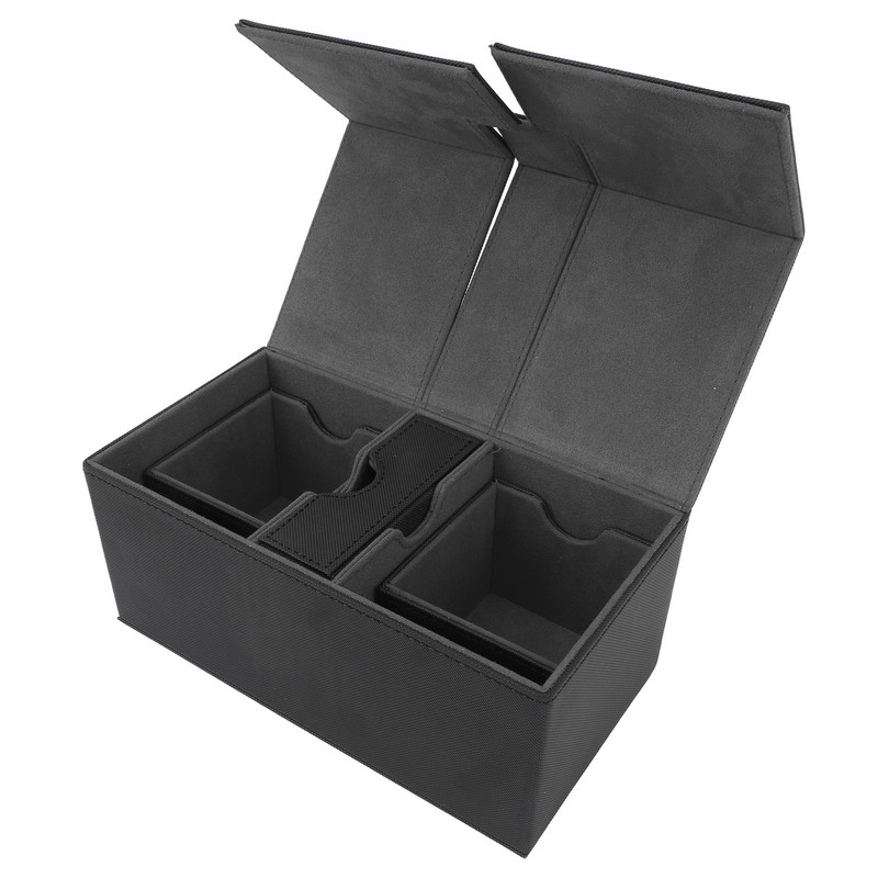 Card Deck Box with 3 Drawers Large Capacity Magnetic Closure
