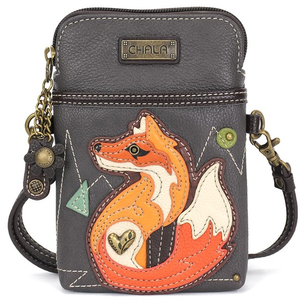 CHALA Cell Phone Crossbody Purse-Women PU Leather/Canvas Multicolor Handbag with