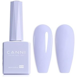 CANNI- Esmalte de uñas en gel de color morado lavanda, 1 pieza de esmalte de uñas en gel de color morado pastel, esmalte de uñas en gel de color
